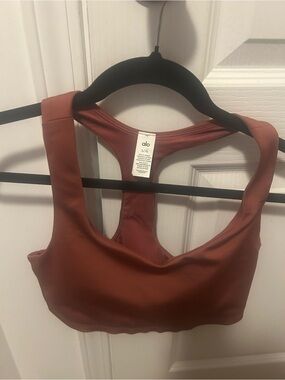 ALO Yoga Rust Brown Racerback Sports Bra